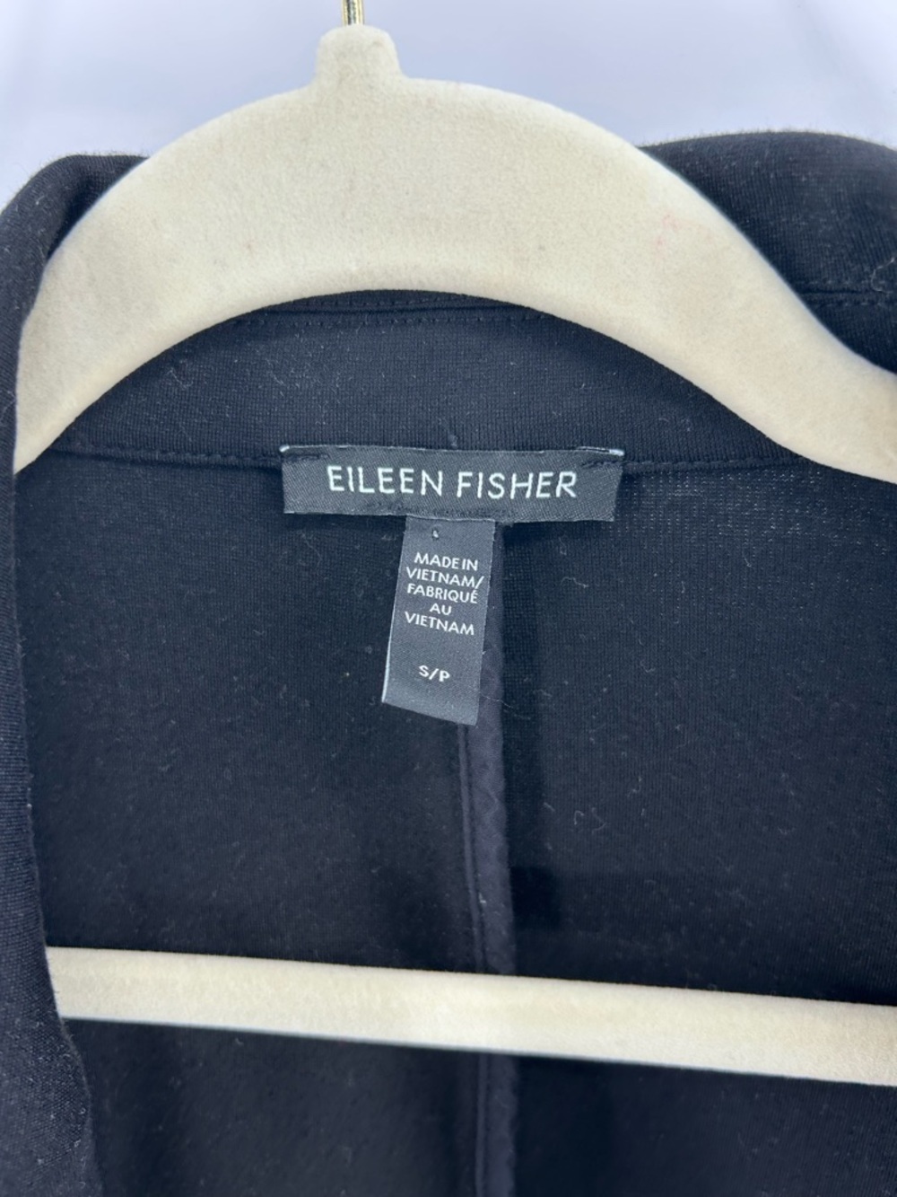 Eileen Fisher Open-Front Black Blazer Jacket | Small - Picture 3 of 3